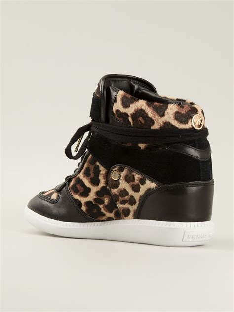 michael kors high top sneakers leopard|Michael Kors gertie high top.